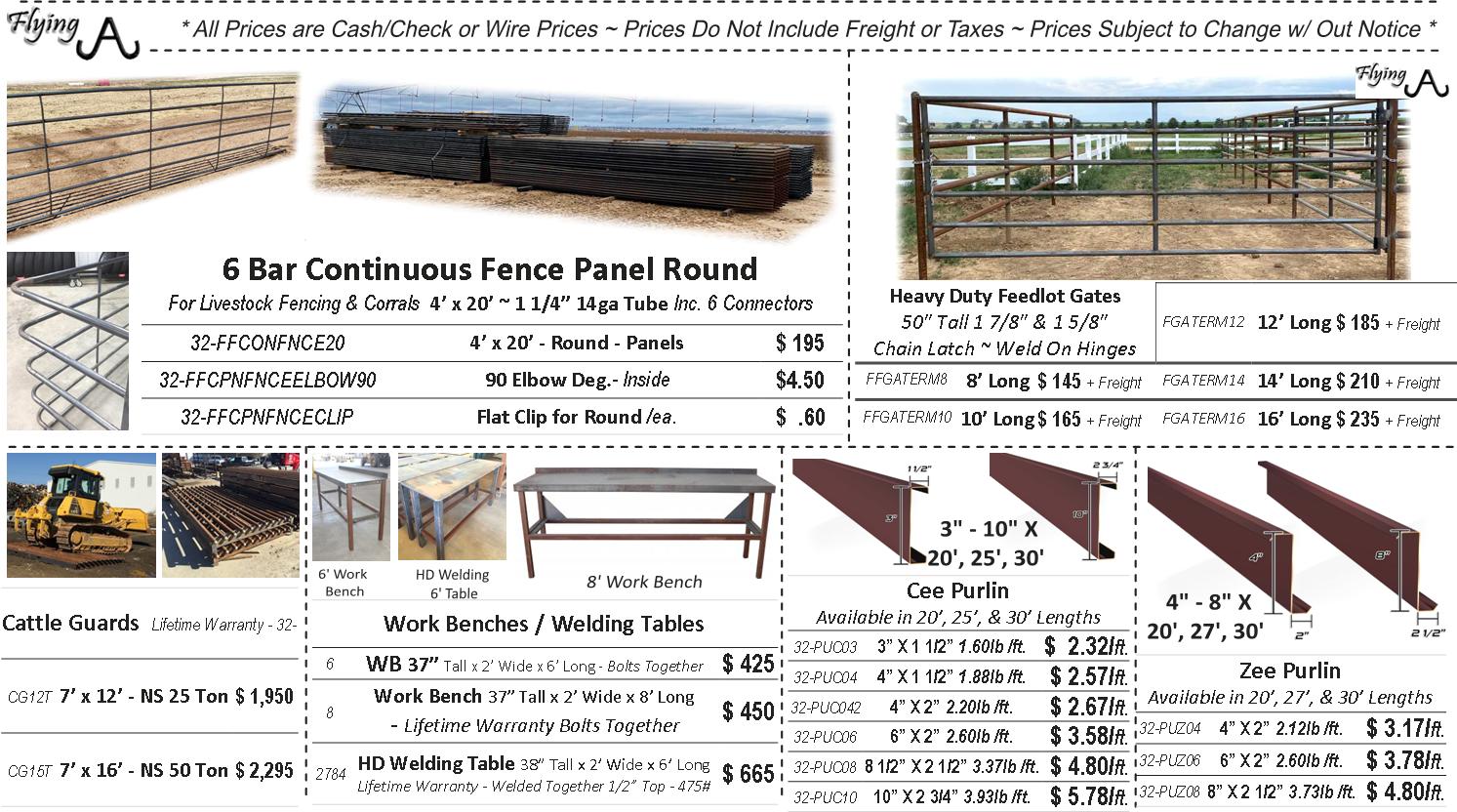 Flying A Continous Fence & Heavy Duty Corral Gates