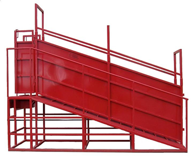 Titan 14' Stationary Loading Chute For Cattle With Catwalk