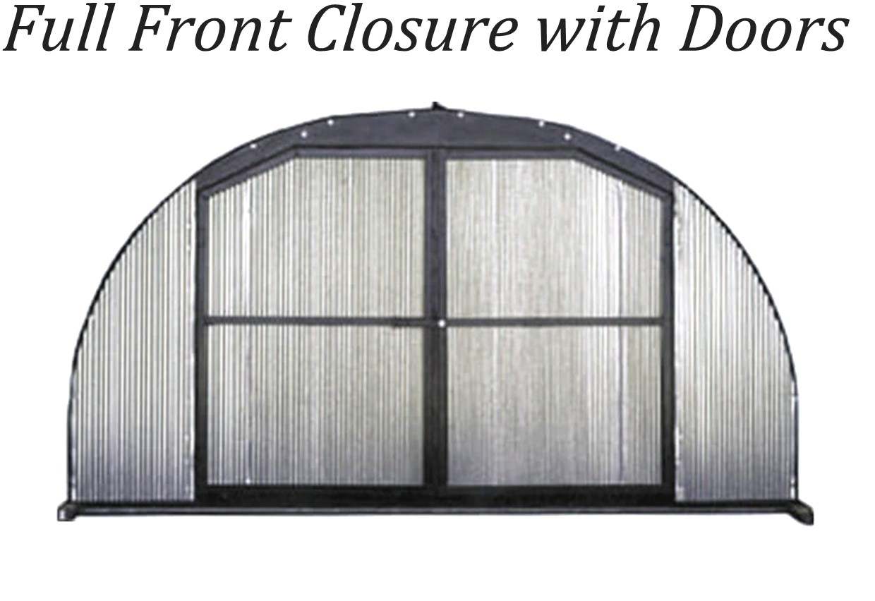 Port-A-Hut Large Shelter with Front Closure and Doors.