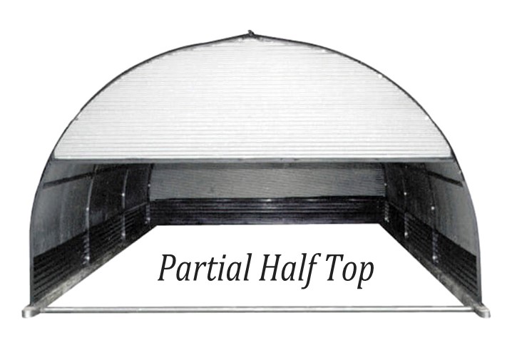 Port-A-Hut Large Shelter shown with Partial Half Top. Works GREAT for calves ! 