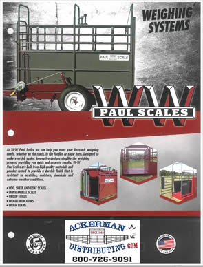 WW Paul Scales 500lb. 58sx Hog & Sheep Scale w/ Wheel Kit